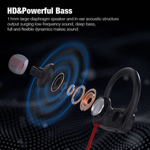 Boean Bluetooth Headphones U8- Red